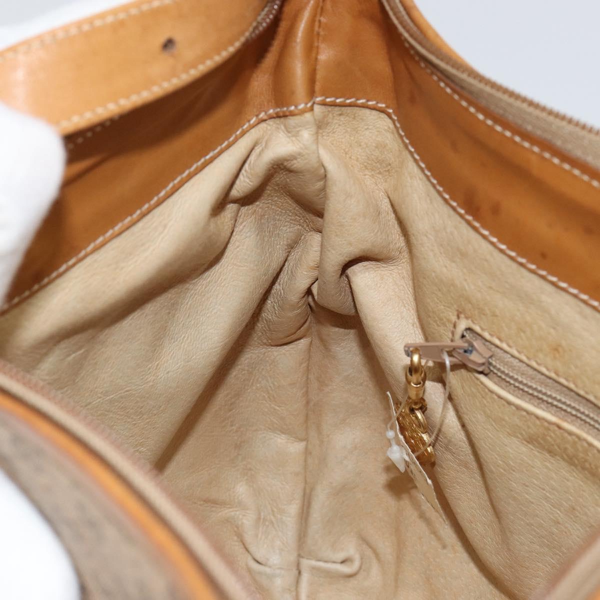 GUCCI Micro GG Supreme Shoulder Bag PVC Beige Gold 001 256 1324 Auth BA7242