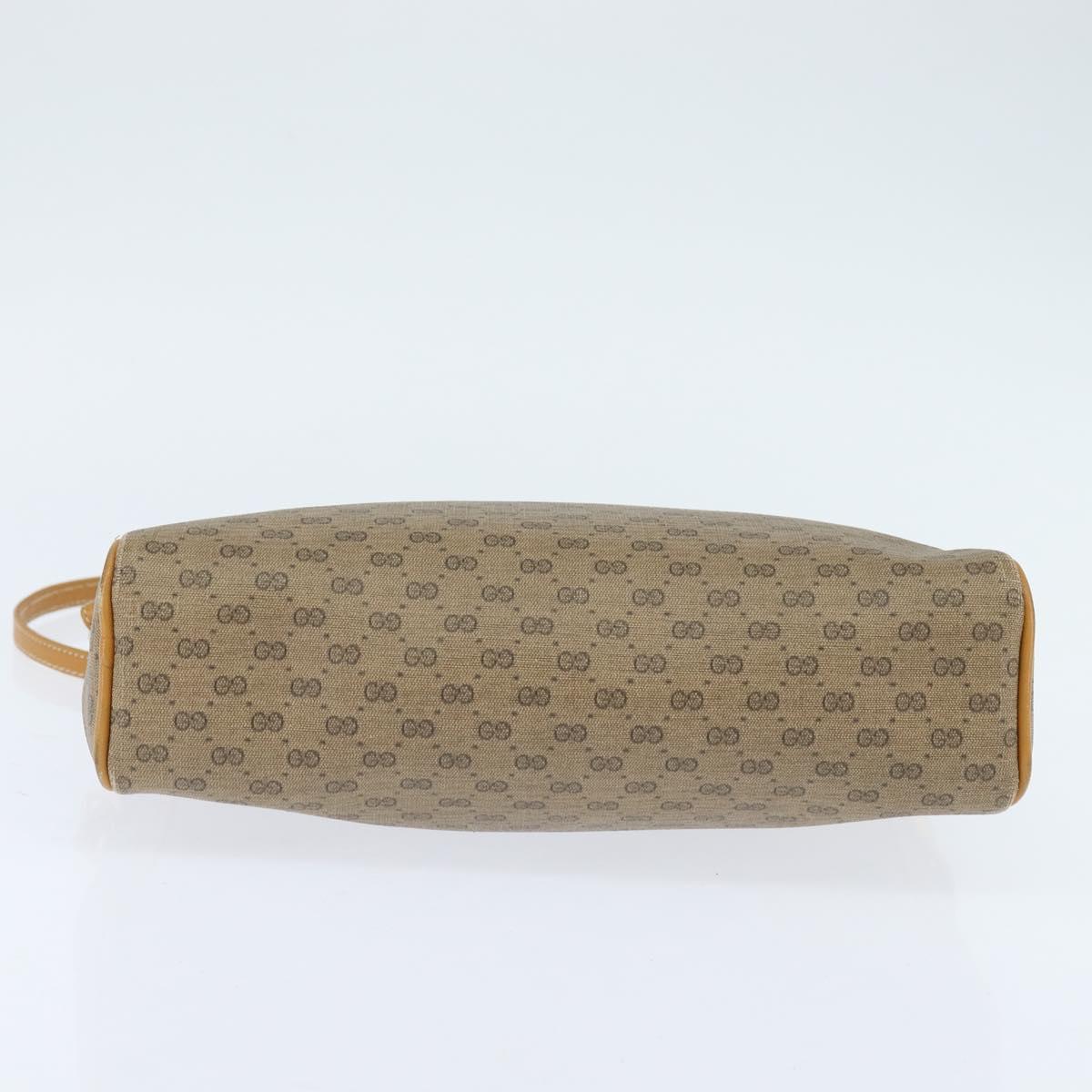 GUCCI Micro GG Supreme Shoulder Bag PVC Beige Gold 007 39 0014 Auth BA7243