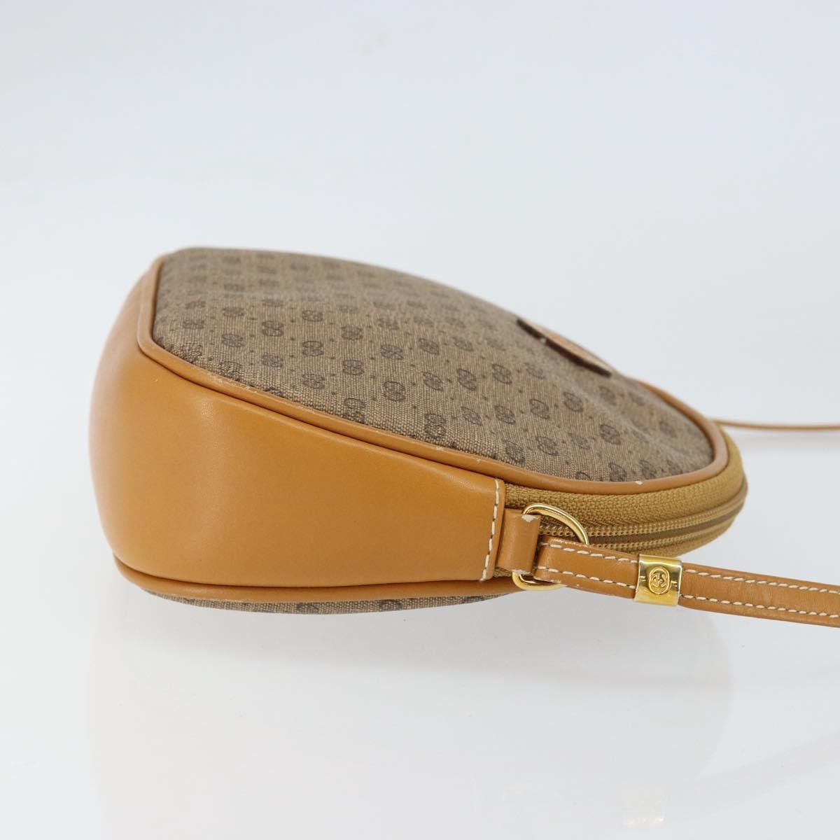 GUCCI Micro GG Supreme Bag PVC Leather Brown Gold 007 084 0094 Auth BA7247