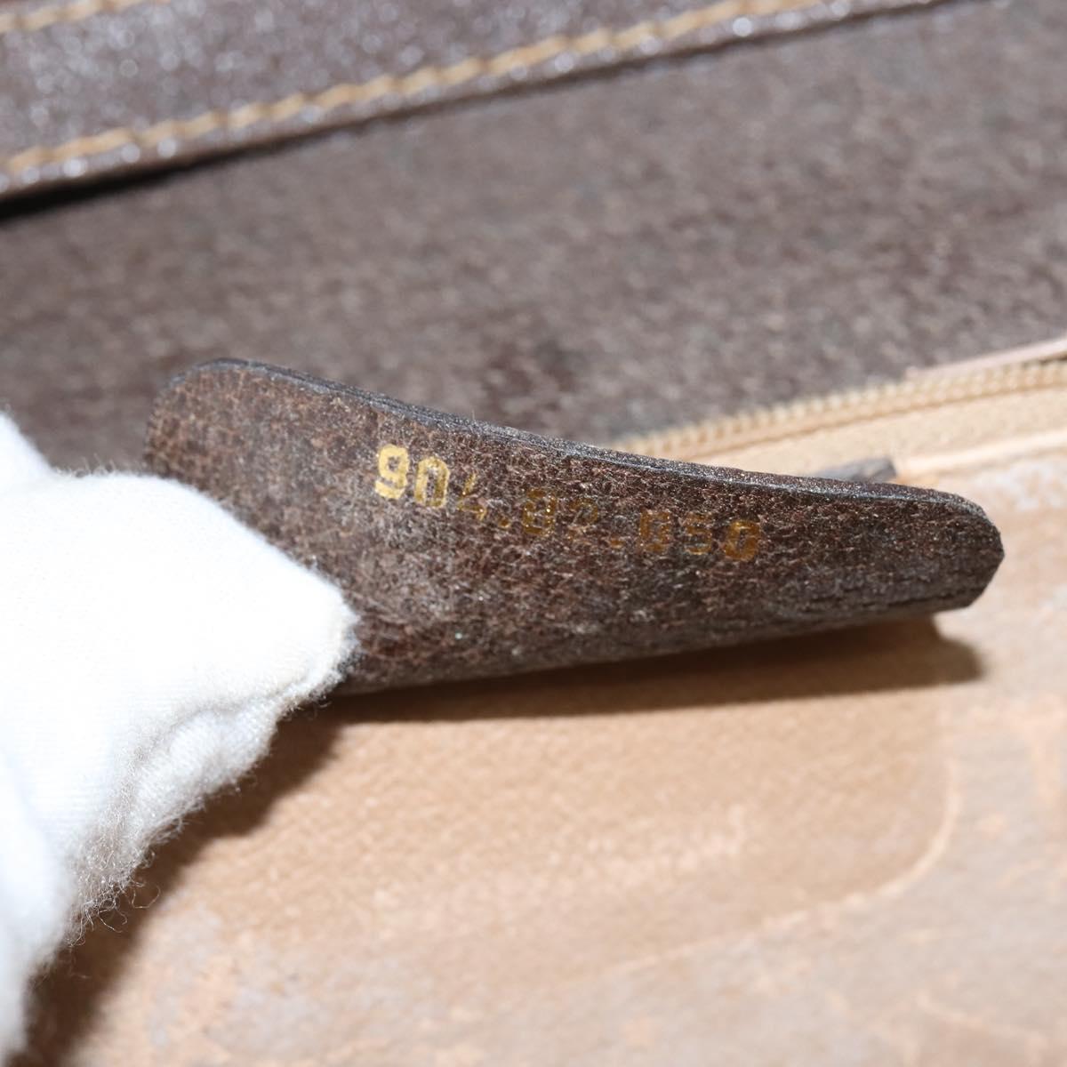 GUCCI GG Supreme Shoulder Bag PVC Beige Gold Auth BA7249