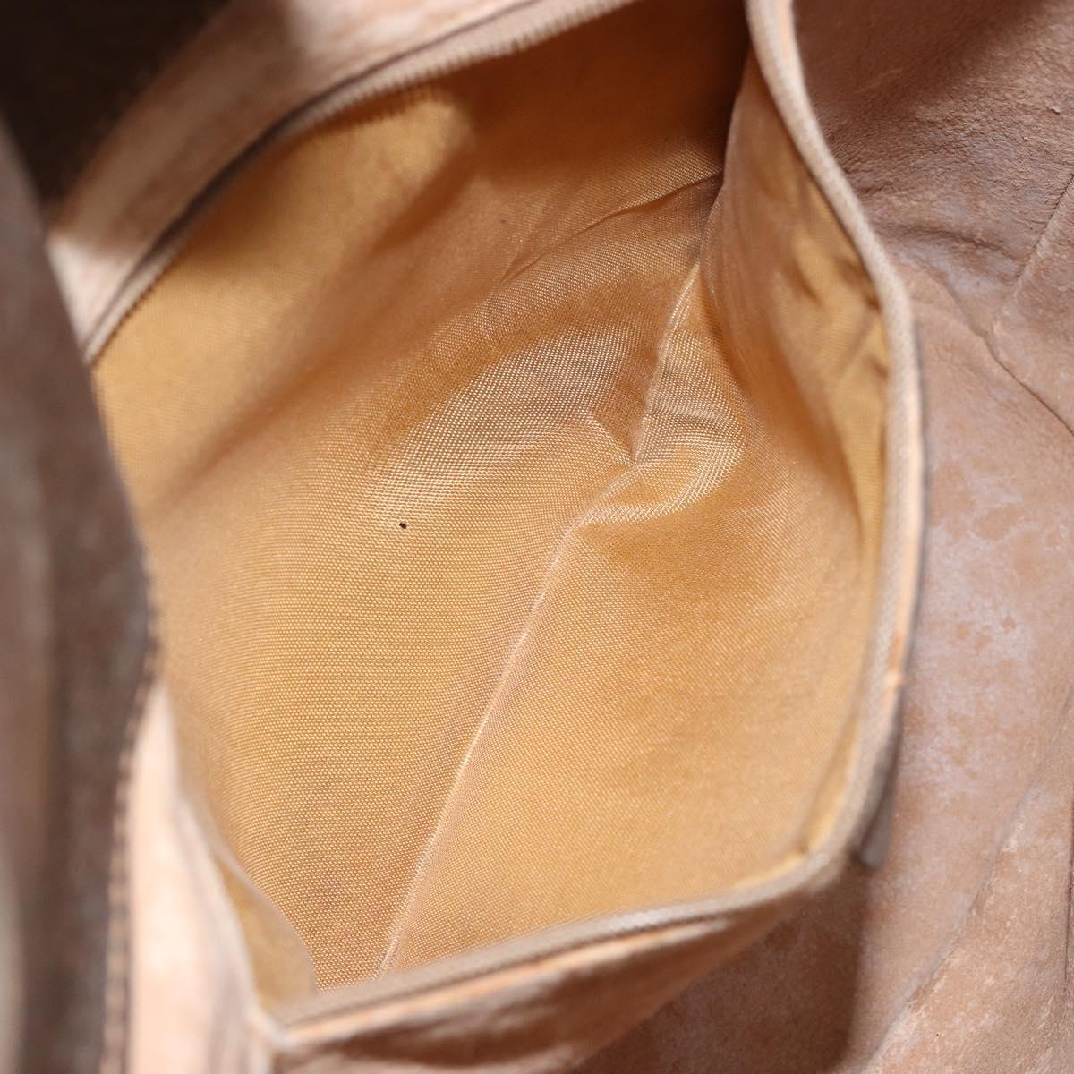 GUCCI GG Supreme Web Sherry Line Bag PVC Leather Beige 40 02 081 Auth BA7253