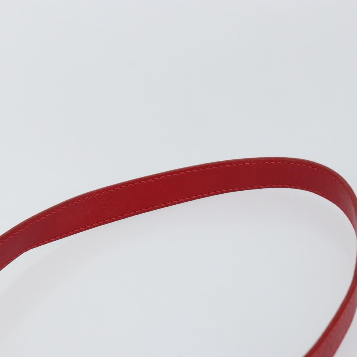 GUCCI Shoulder Bag Leather Red Gold 007 58 0074 Auth BA7260