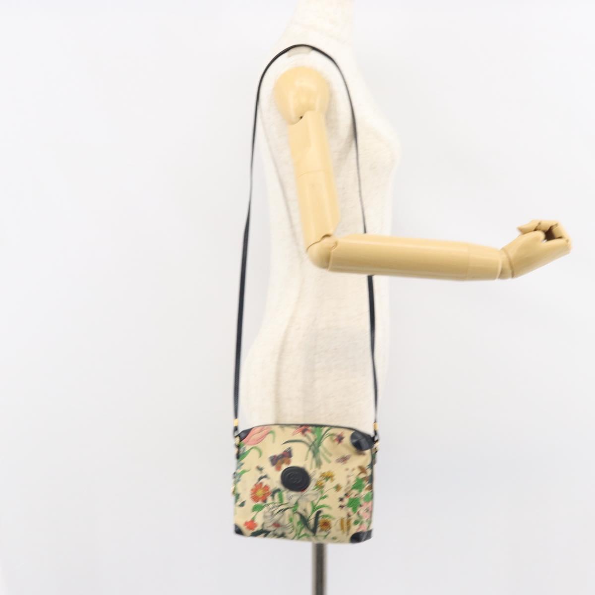 GUCCI Shoulder Bag Canvas Beige Gold 007 115 1093 Auth BA7261