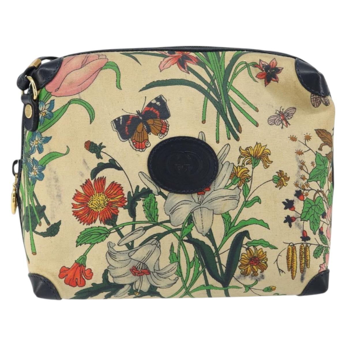 GUCCI Shoulder Bag Canvas Beige Gold 007 115 1093 Auth BA7261