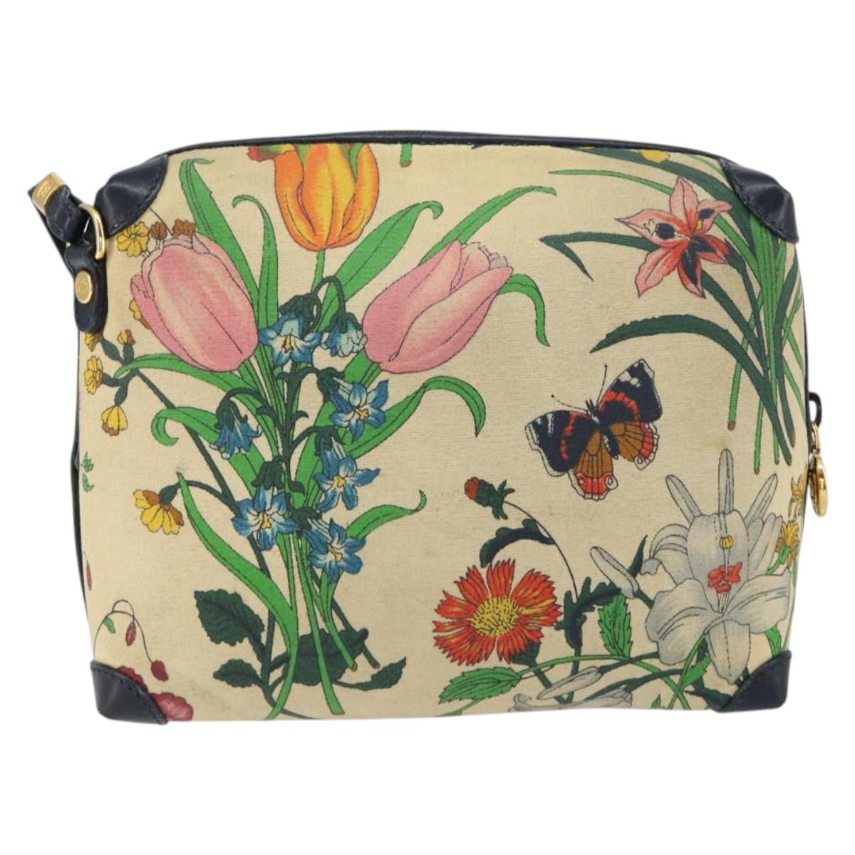 GUCCI Shoulder Bag Canvas Beige Gold 007 115 1093 Auth BA7261