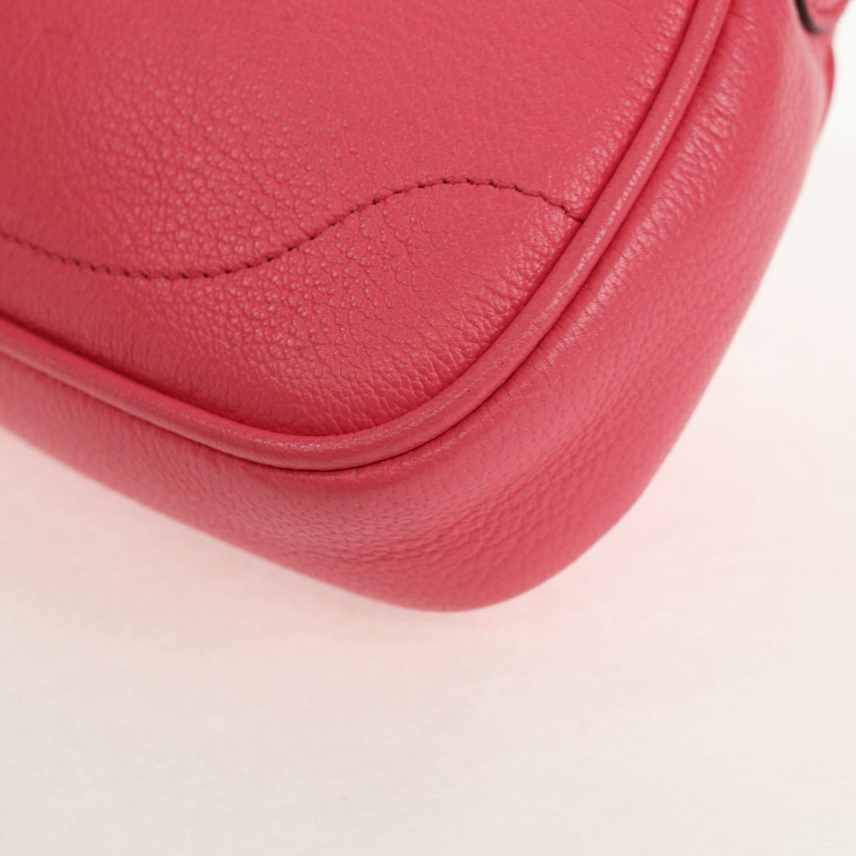 GUCCI GG Marmont Hand Bag Leather Pink Gold 739076 Auth BA7266M