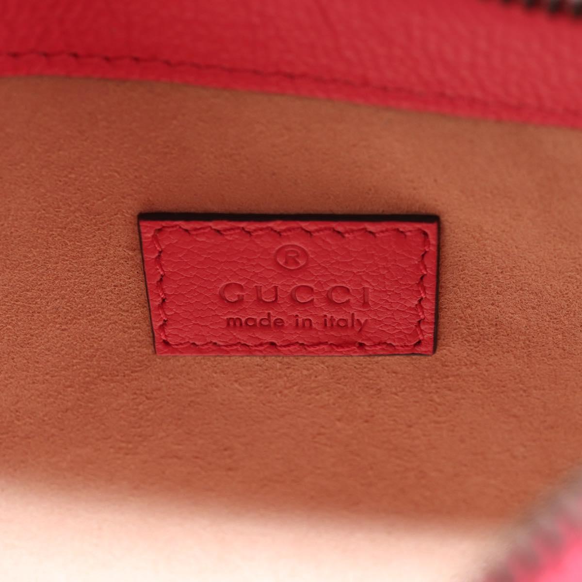 GUCCI GG Marmont Hand Bag Leather Pink Gold 739076 Auth BA7266M