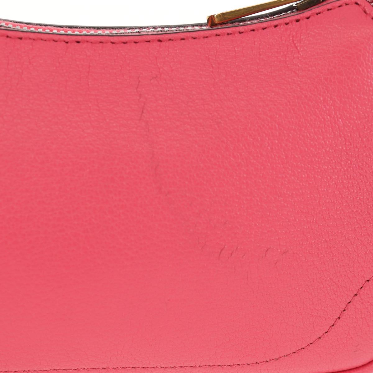 GUCCI GG Marmont Hand Bag Leather Pink Gold 739076 Auth BA7266M