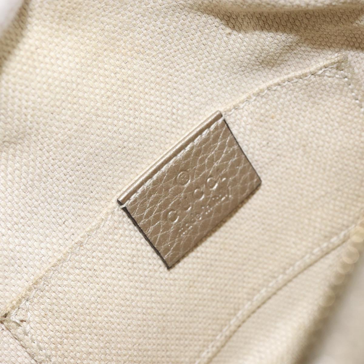 GUCCI Chain Shoulder Bag Leather Gold 353965 Auth BA7267