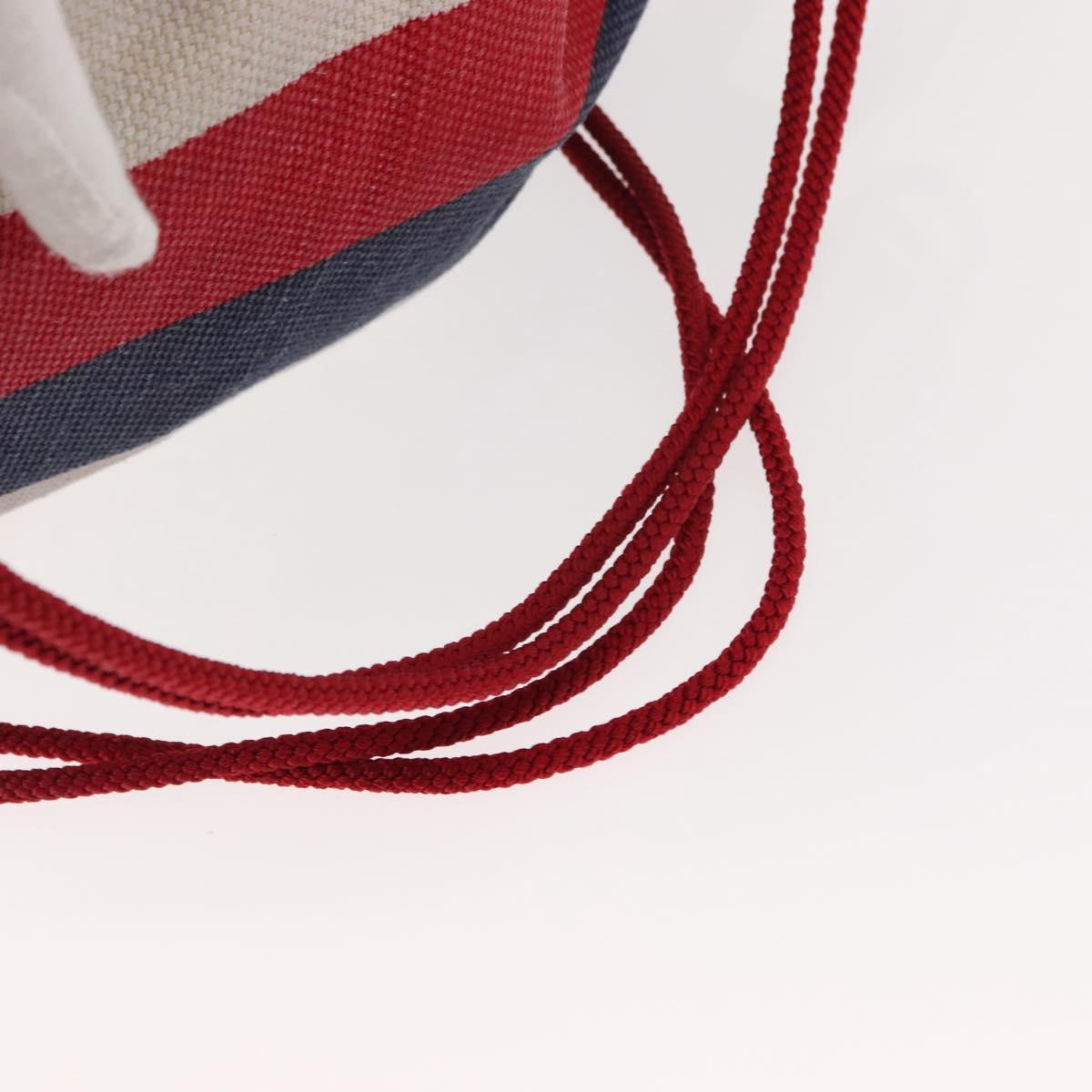 GUCCI Backpack Canvas Blue Red 473872 Auth BA7277