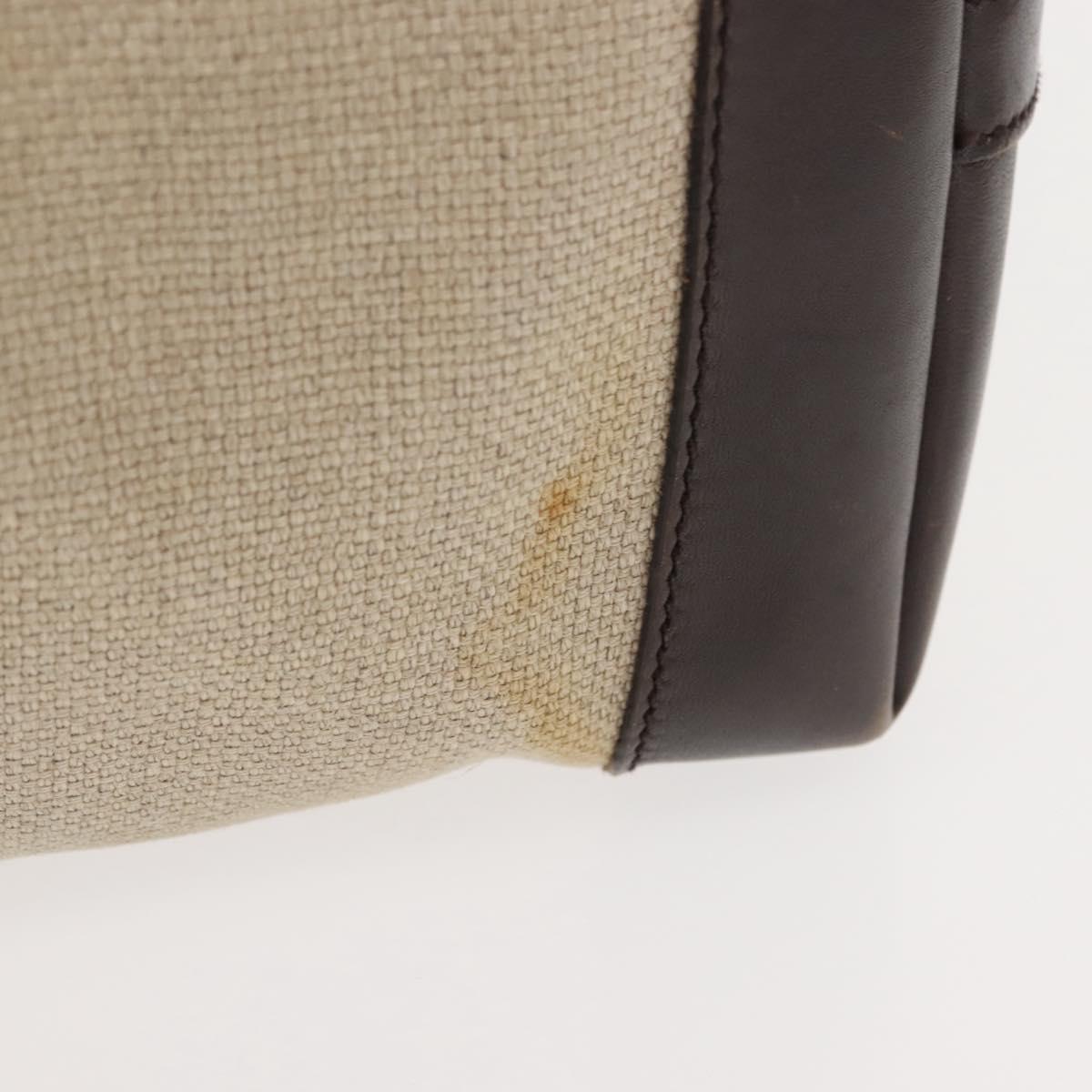 GUCCI Tote Bag Canvas Beige Gold 247209 Auth BA7278