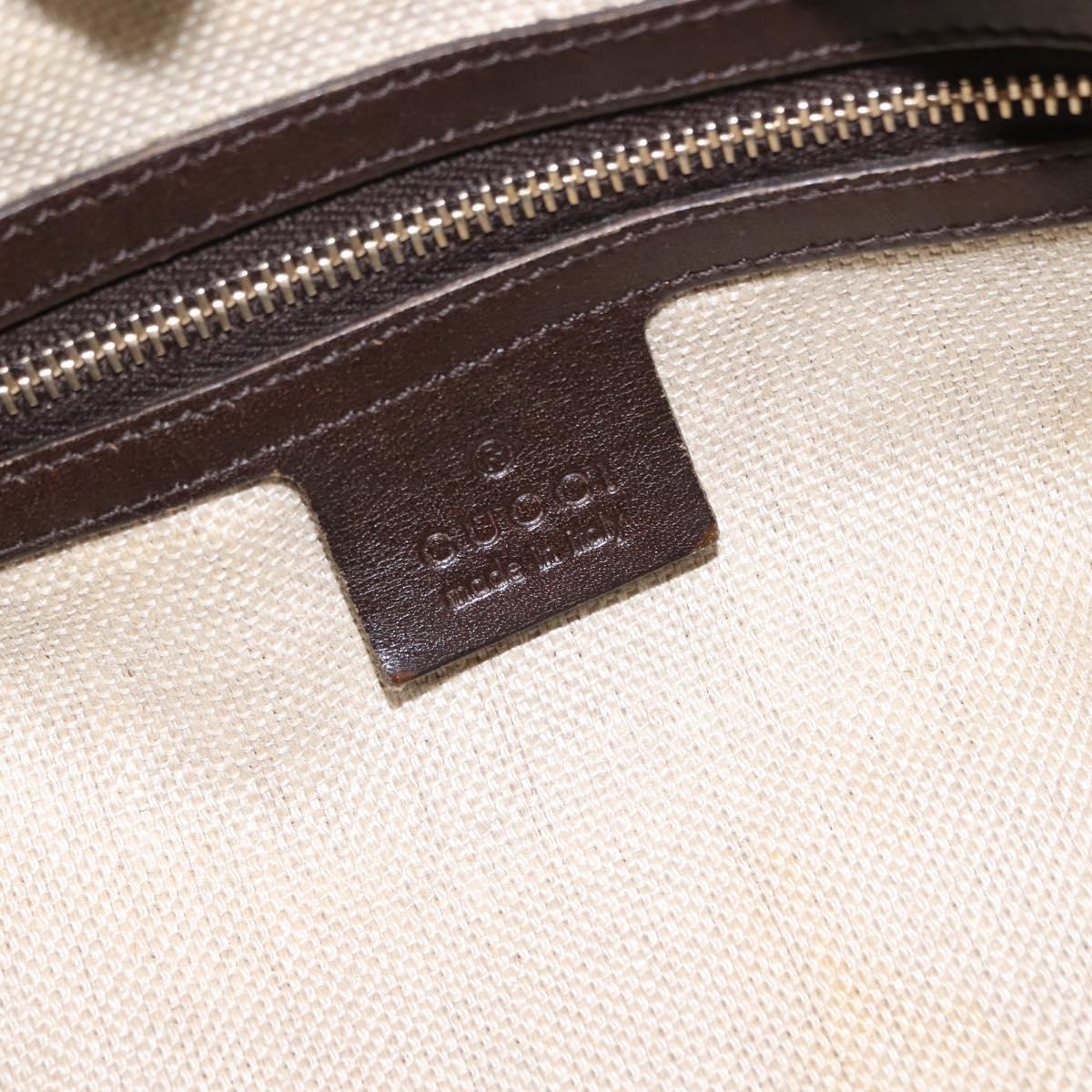 GUCCI Tote Bag Canvas Beige Gold 247209 Auth BA7278