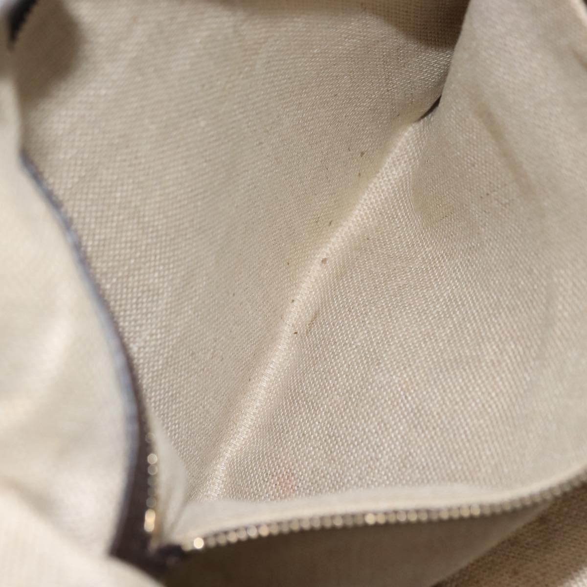 GUCCI Tote Bag Canvas Beige Gold 247209 Auth BA7278