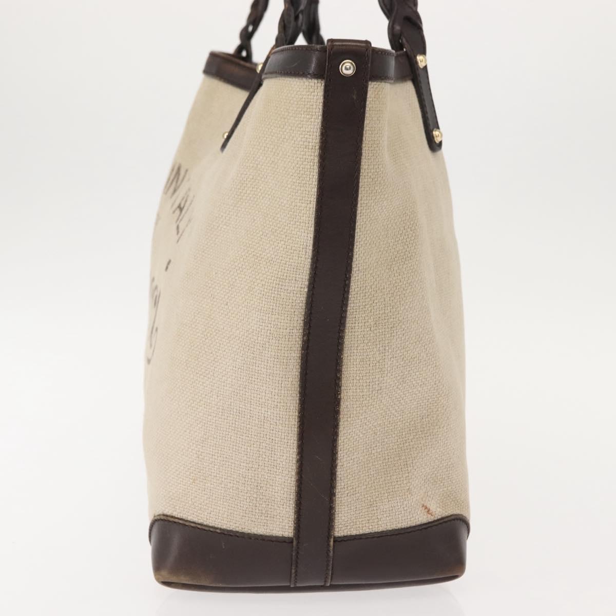 GUCCI Tote Bag Canvas Beige Gold 247209 Auth BA7278