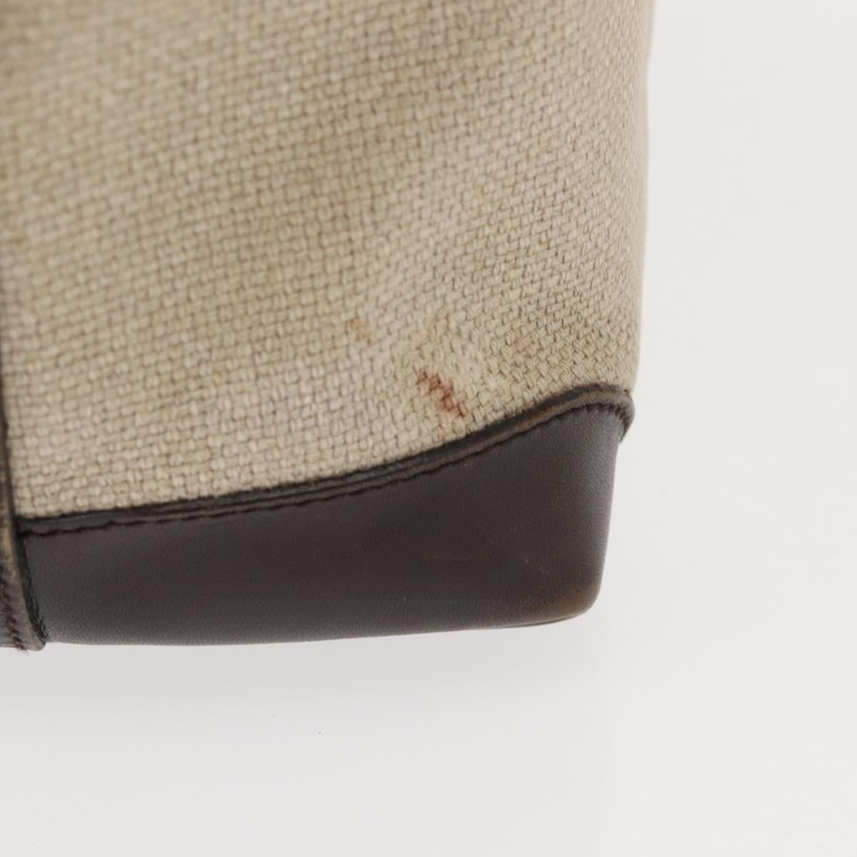 GUCCI Tote Bag Canvas Beige Gold 247209 Auth BA7278