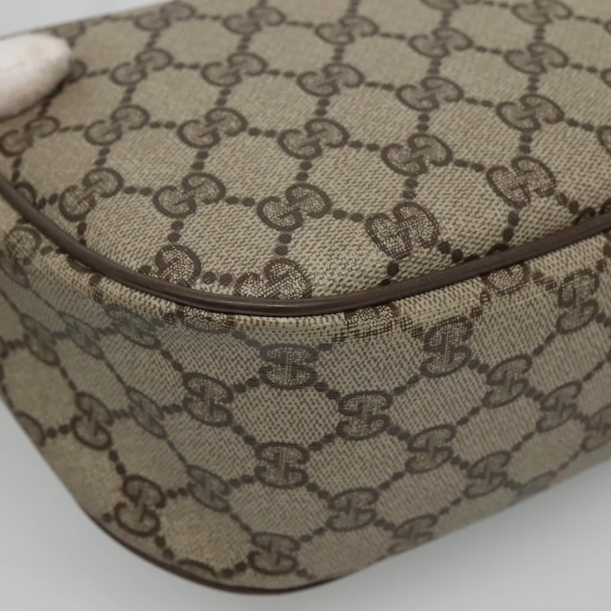 GUCCI GG Supreme Web Sherry Line Bag PVC Beige Gold 89 02 032 Auth BA728