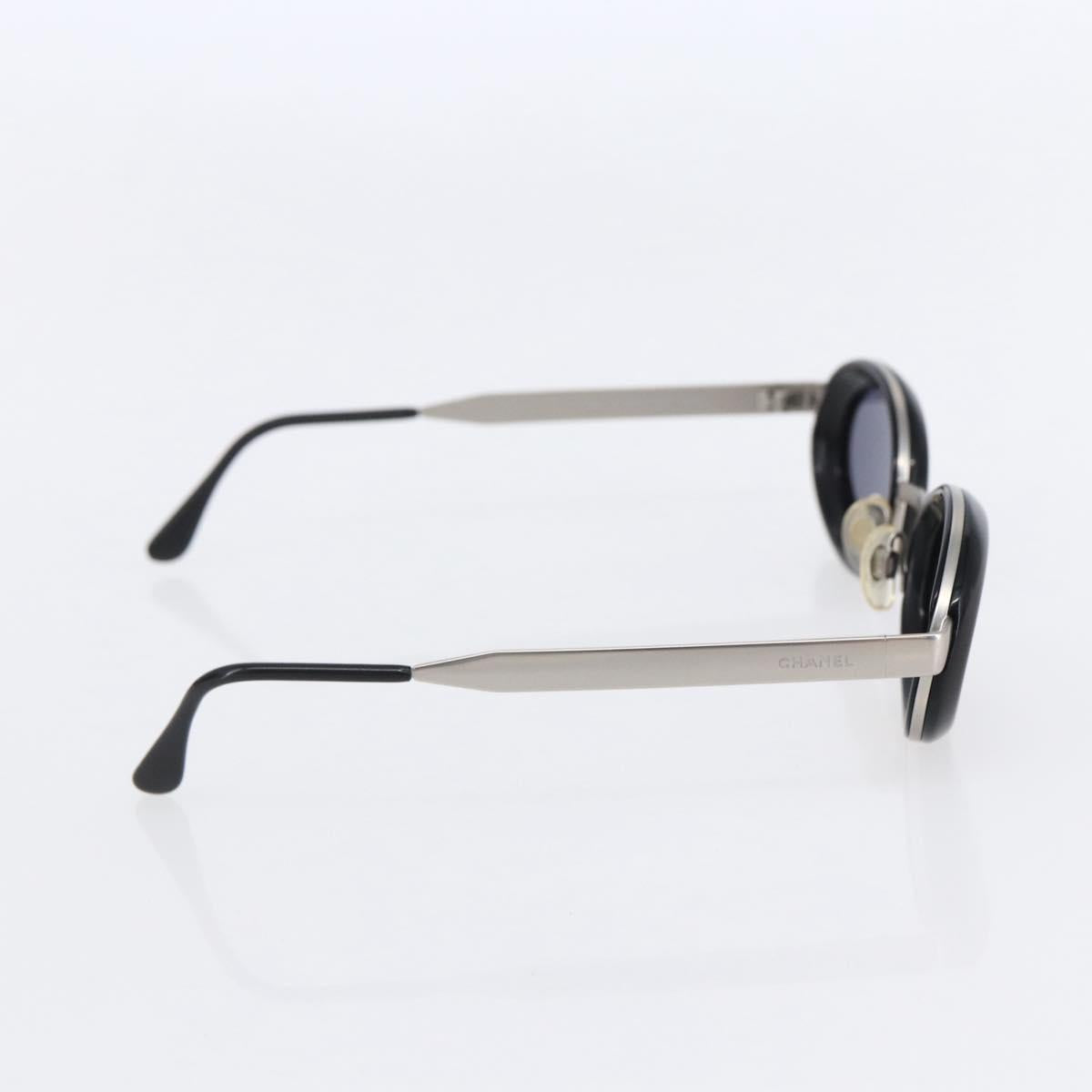 CHANEL Sunglasses plastic Black CC Auth BA7282