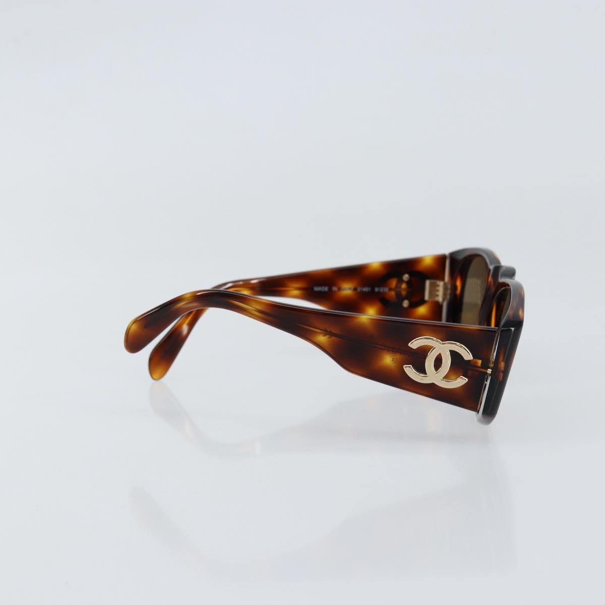 CHANEL Sunglasses plastic Brown CC Auth BA7283V