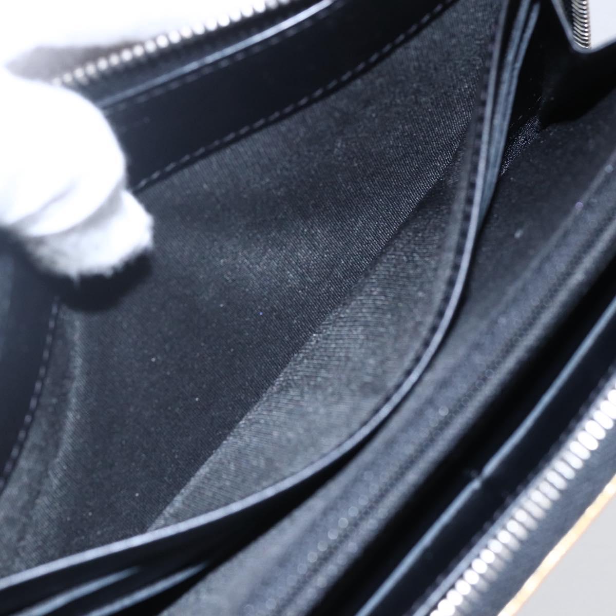 CHANEL Long Wallet Leather Gold Silver CC Auth BA7285