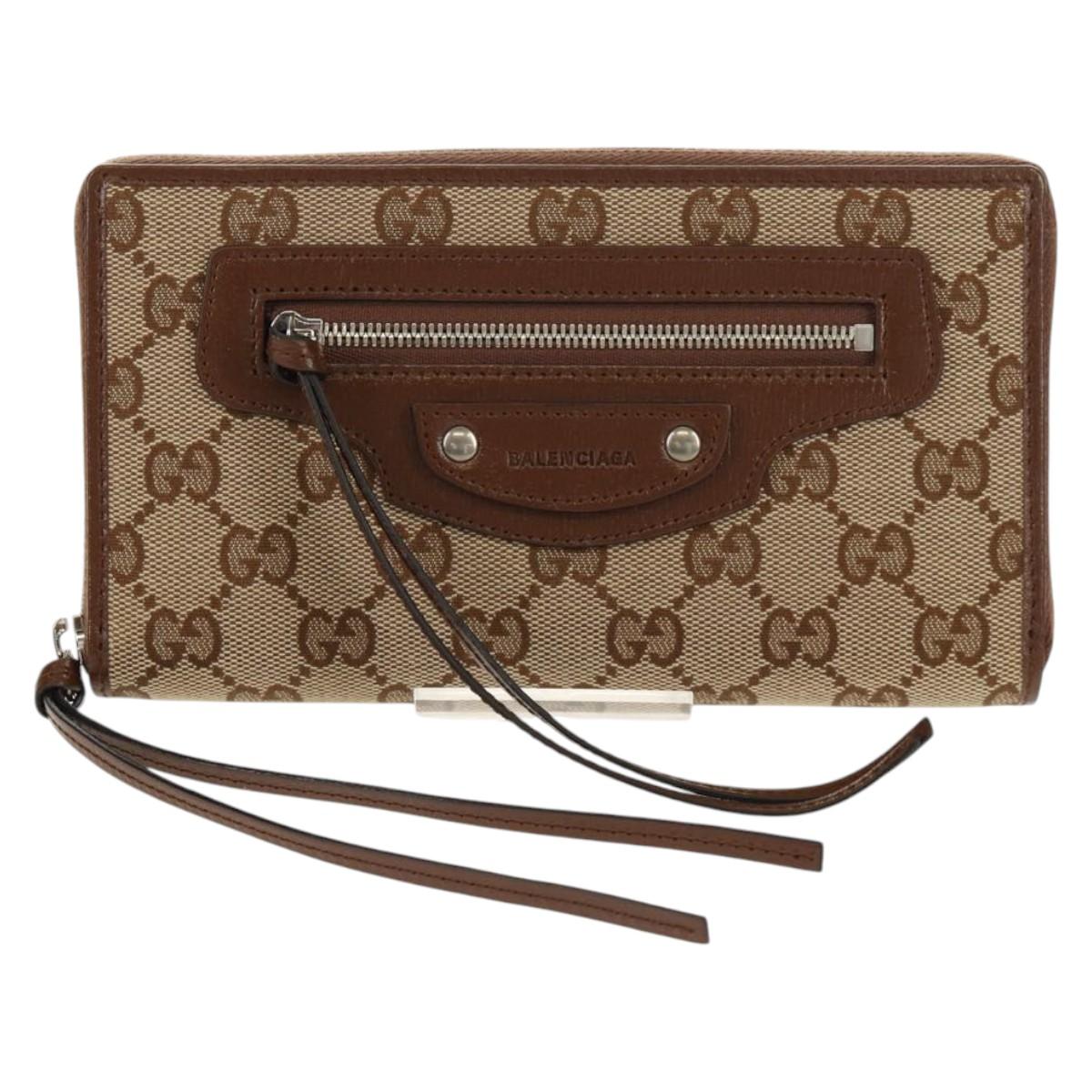 GUCCI GG Canvas GUCCI x BALENCIAGA Collaboration Wallet 681710 Auth BA7286M