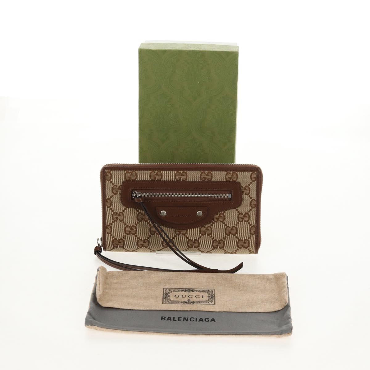 GUCCI GG Canvas GUCCI x BALENCIAGA Collaboration Wallet 681710 Auth BA7286M