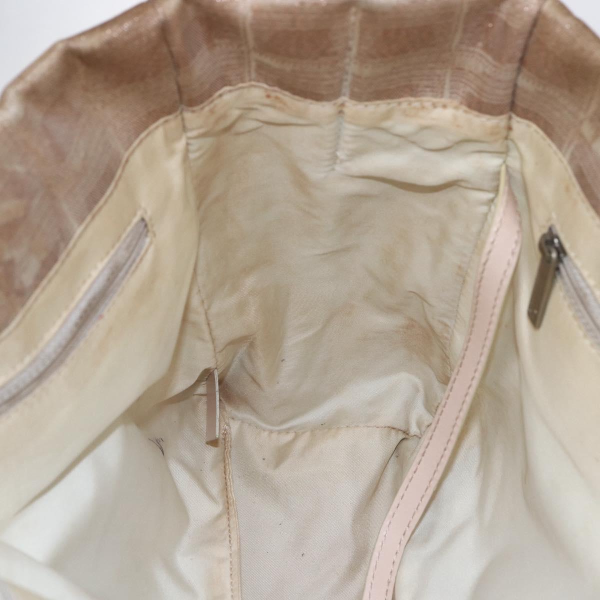 CHANEL New Travel Line Tote Bag Nylon Pink CC Auth BA7298