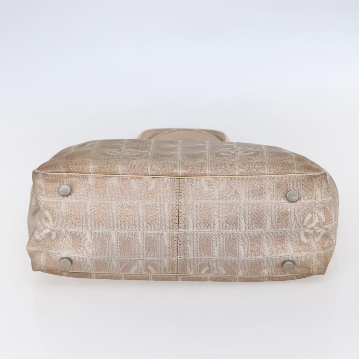 CHANEL New Travel Line Tote Bag Nylon Pink CC Auth BA7298