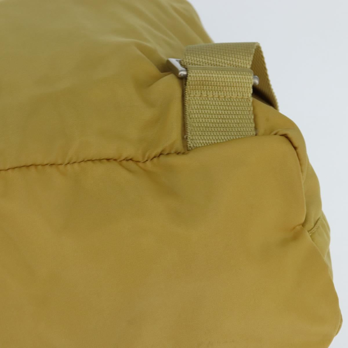 PRADA Backpack Nylon Yellow Silver Auth BA7318