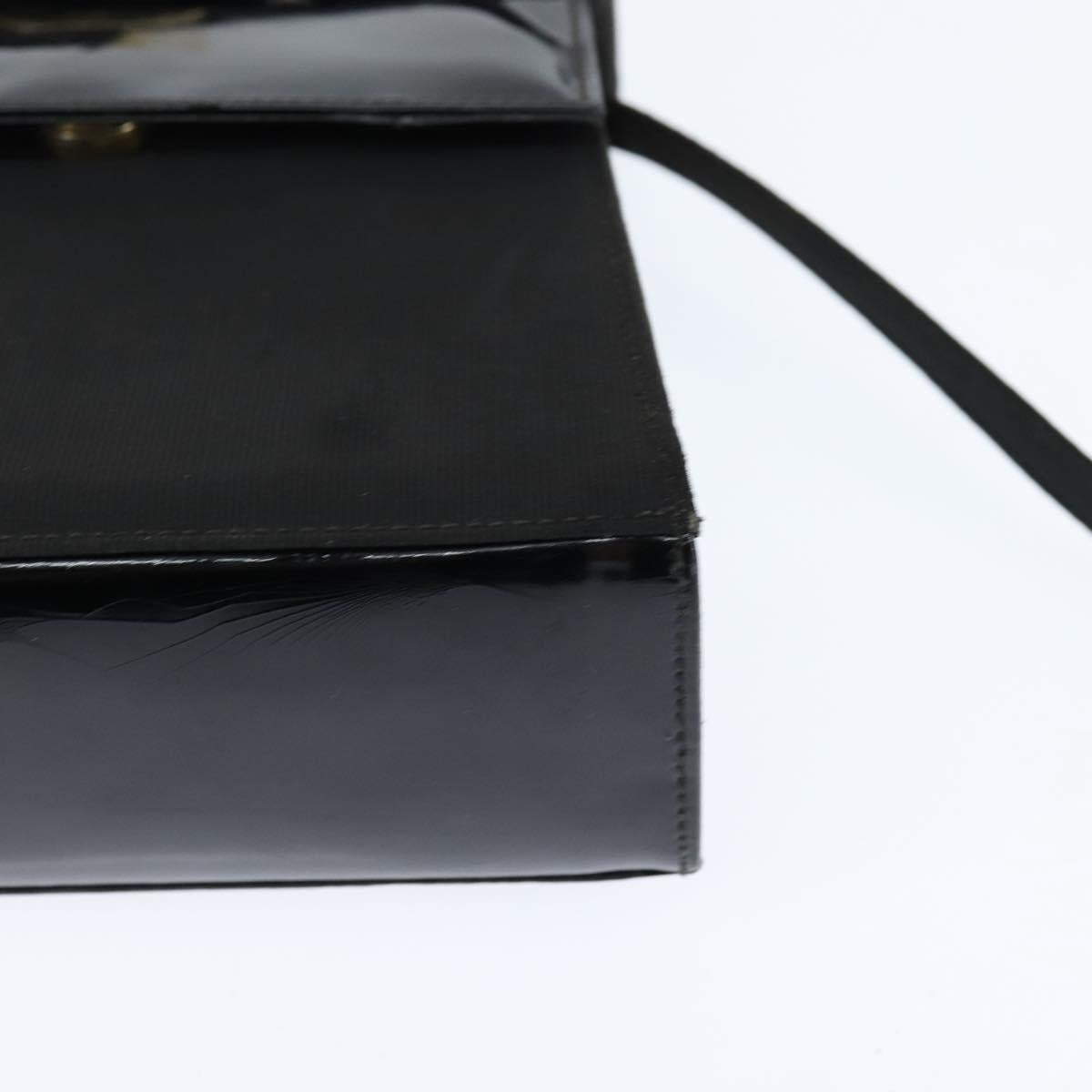 Salvatore Ferragamo Vala Shoulder Bag Canvas Black Gold Auth BA7319