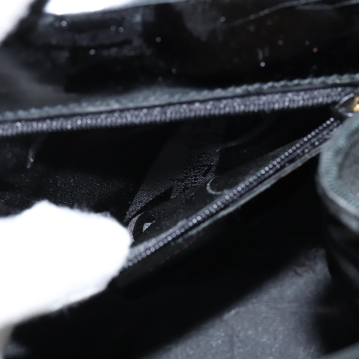 Salvatore Ferragamo Vala Shoulder Bag Canvas Black Gold Auth BA7319