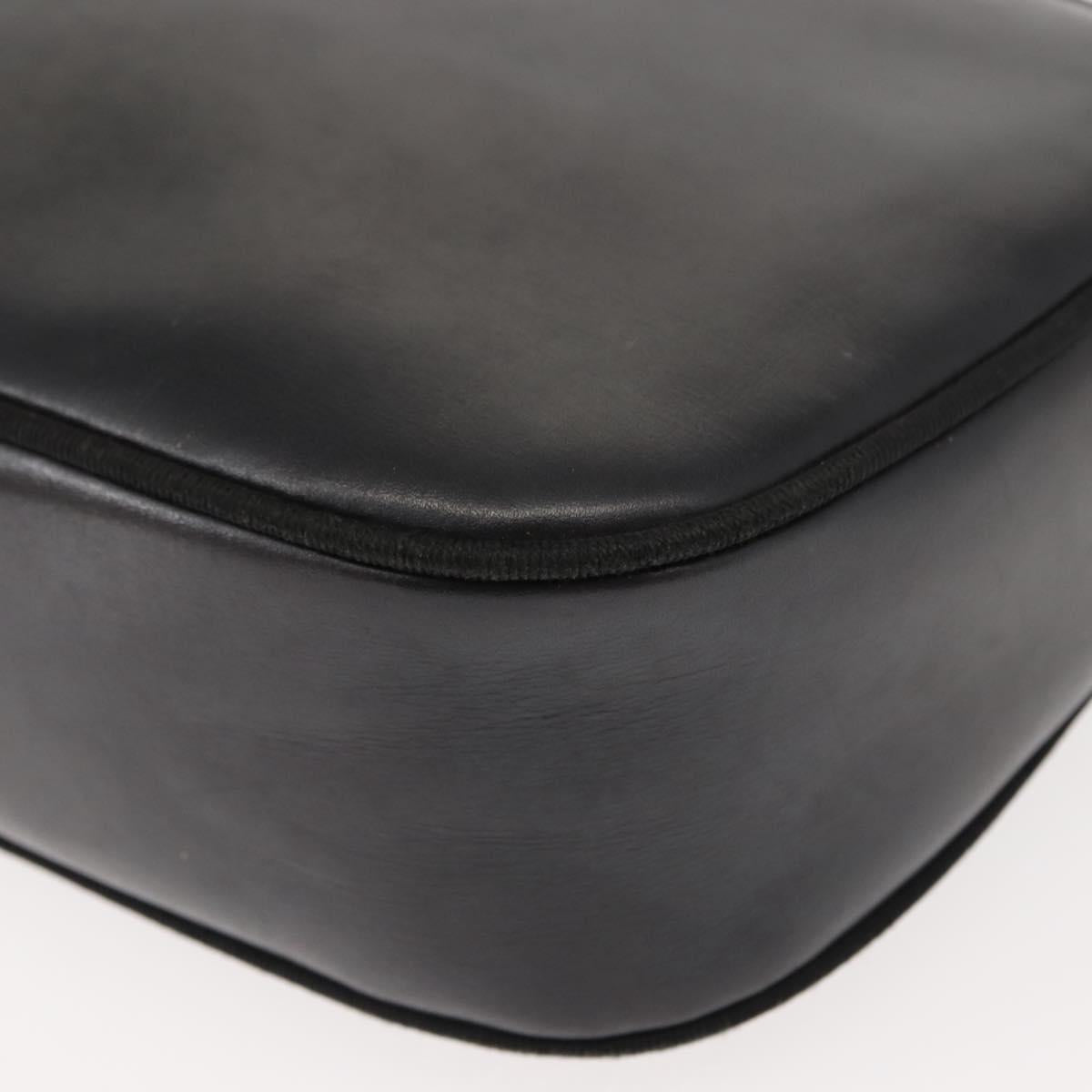 Salvatore Ferragamo Vala Shoulder Bag Leather Black Gold Auth BA7320