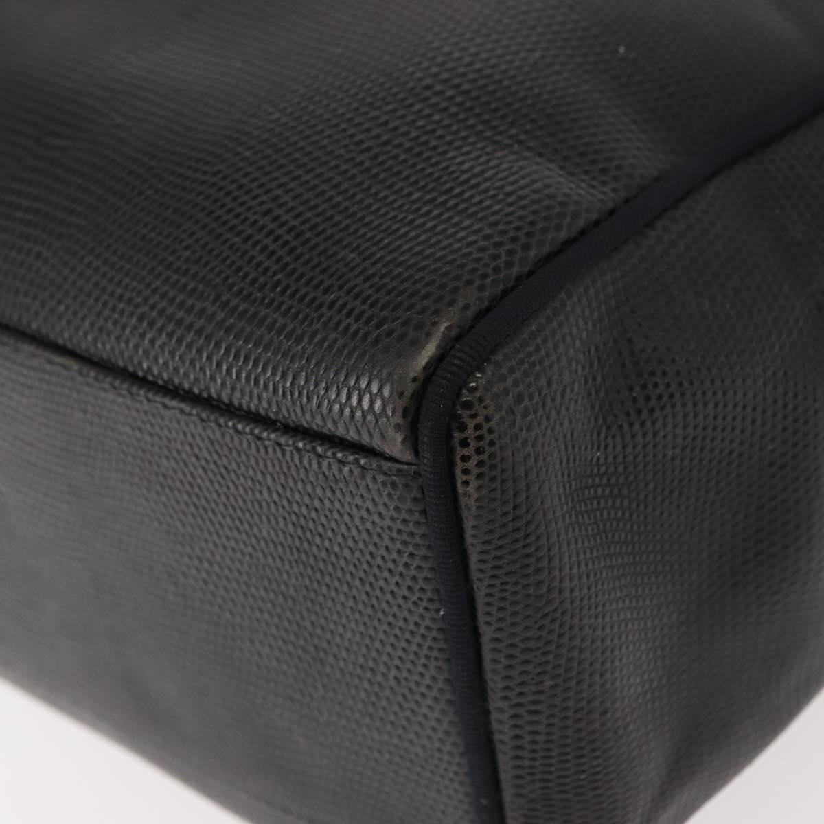 Salvatore Ferragamo Vala Tote Bag Leather Navy Gold Auth BA7322