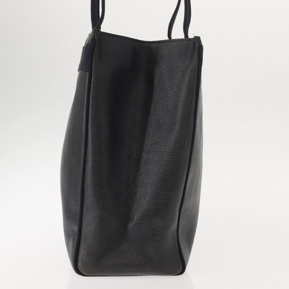 Salvatore Ferragamo Vala Tote Bag Leather Navy Gold Auth BA7322