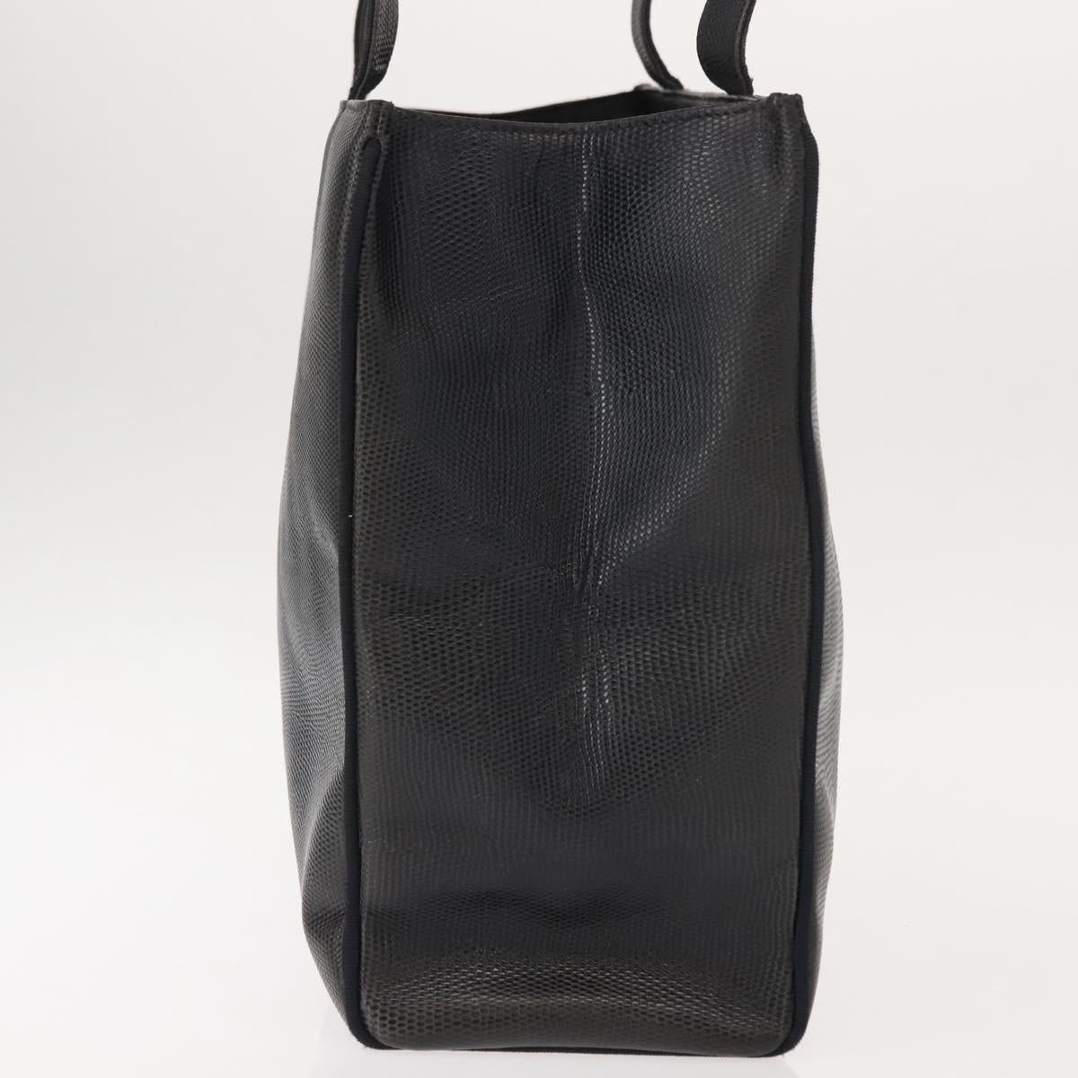 Salvatore Ferragamo Vala Tote Bag Leather Navy Gold Auth BA7322