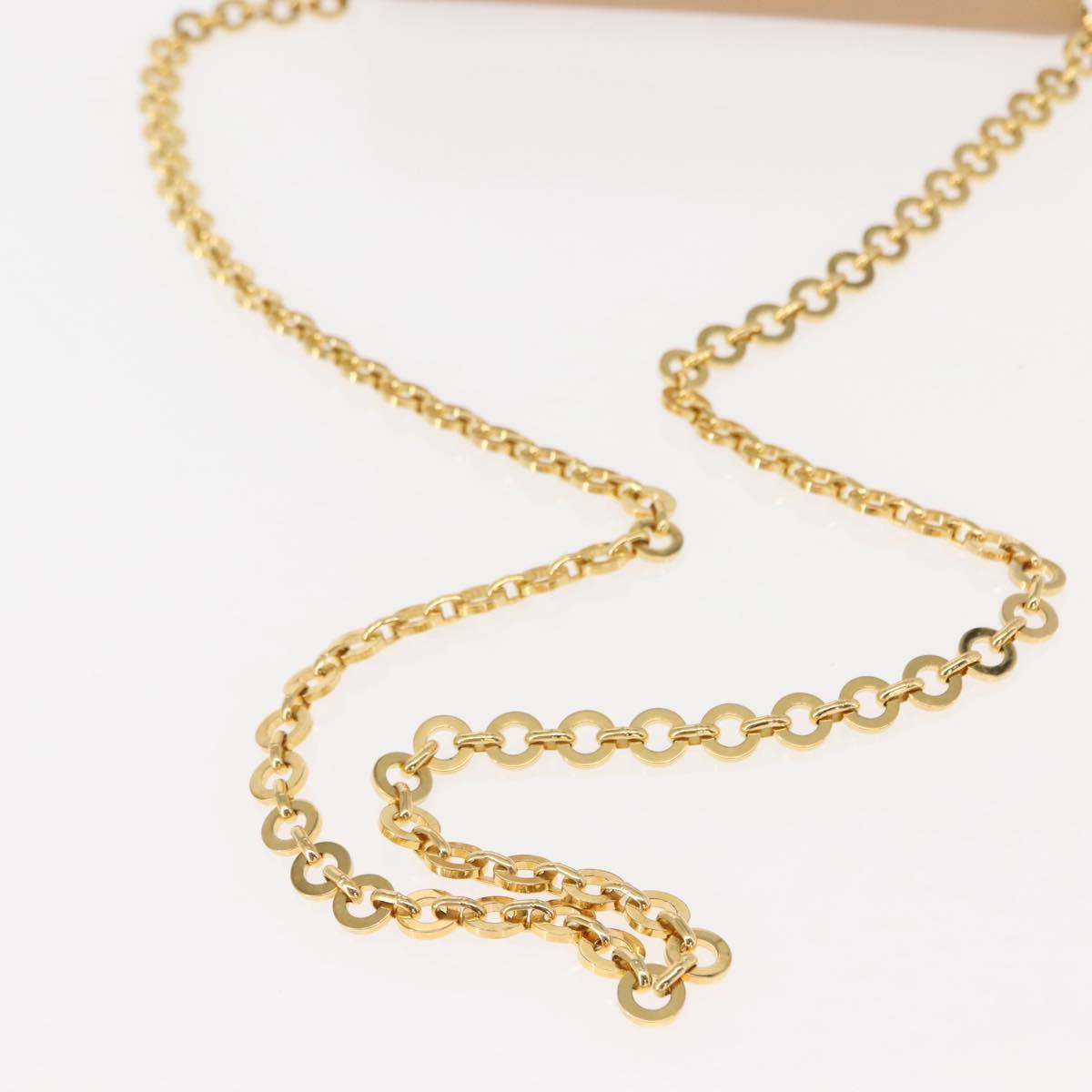 Salvatore Ferragamo Chain Shoulder Bag Leather Beige Gold Auth BA7325