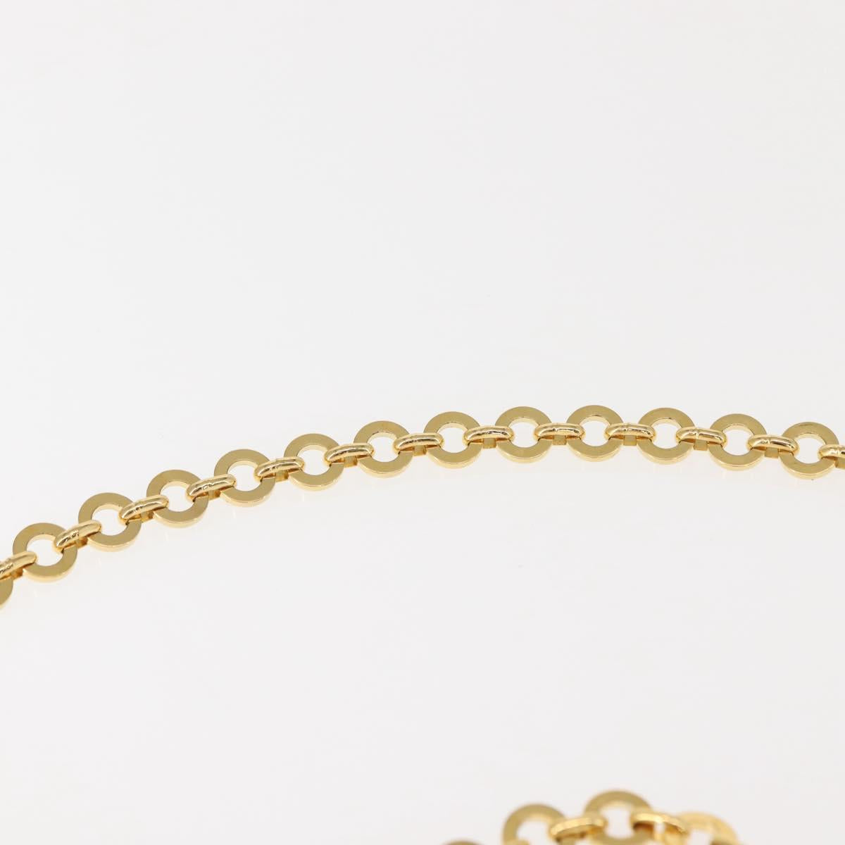 Salvatore Ferragamo Chain Shoulder Bag Leather Beige Gold Auth BA7325