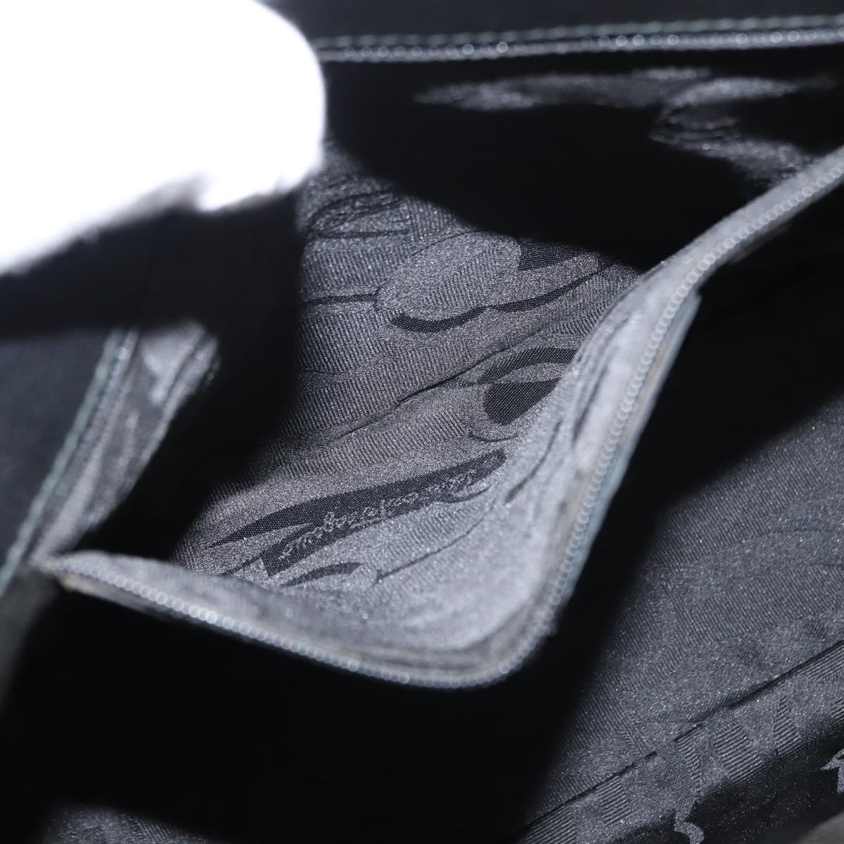 Salvatore Ferragamo Gancini Tote Bag Leather Black Gold Auth BA7327