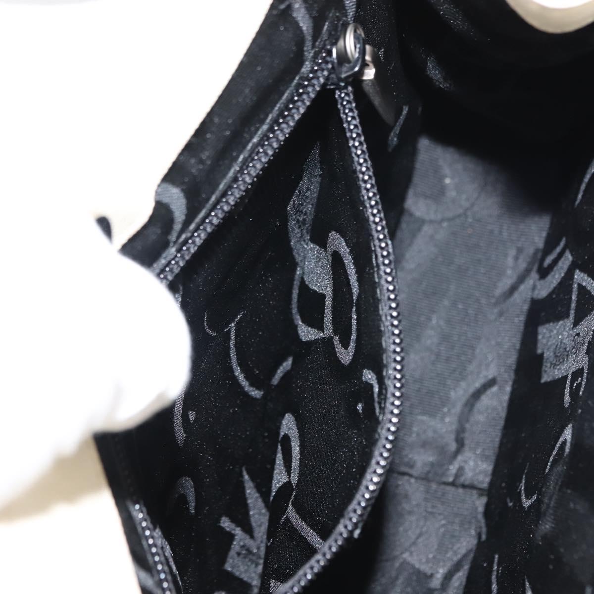 Salvatore Ferragamo Shoulder Bag Leather Black Silver Auth BA7335