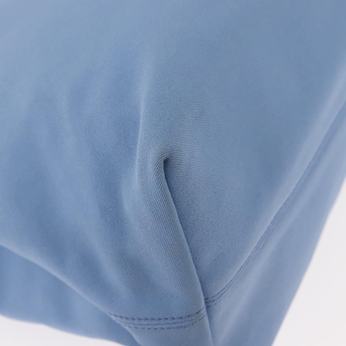 Salvatore Ferragamo Tote Bag Canvas Blue Silver Auth BA7336