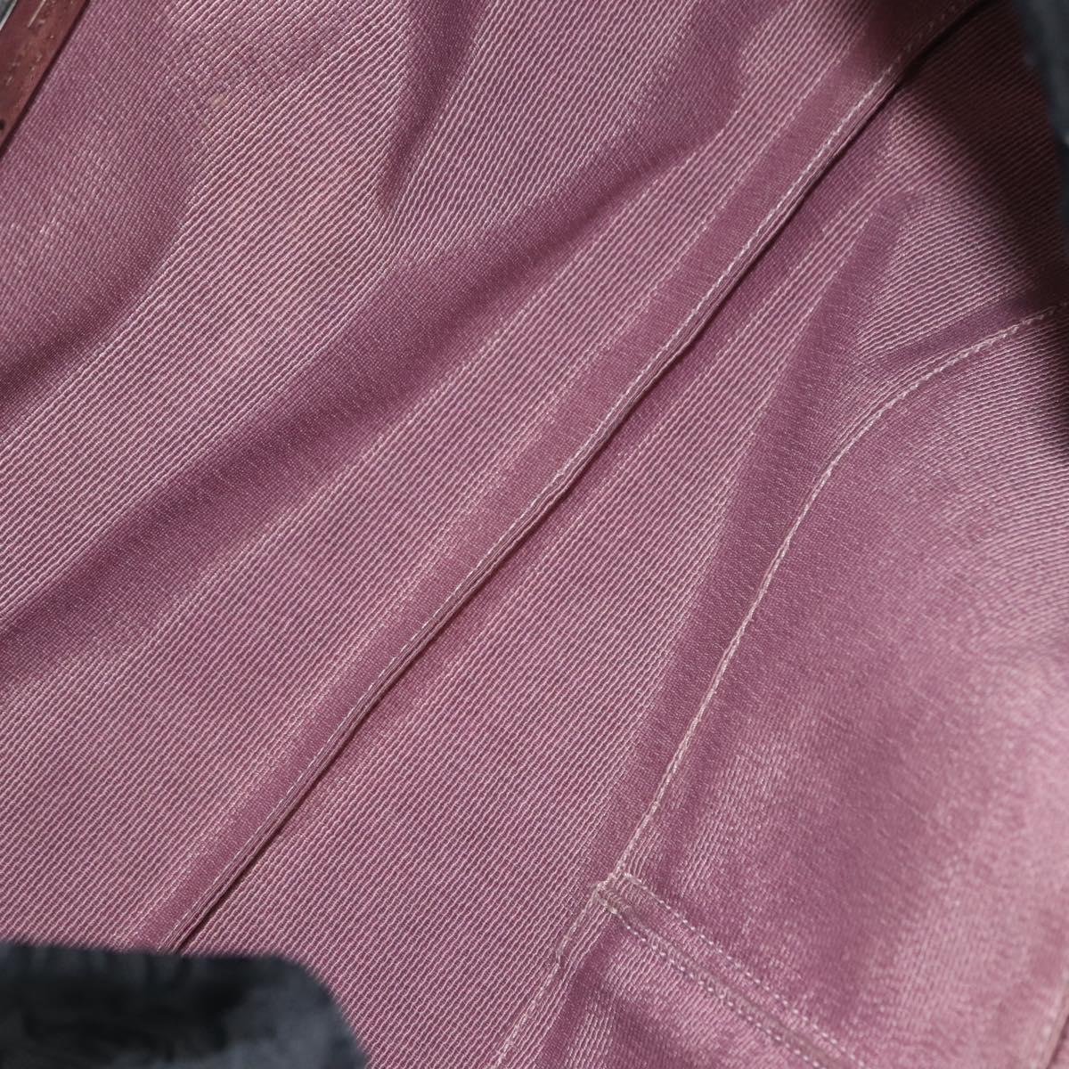 Salvatore Ferragamo Tote Bag Canvas Black Silver Auth BA7338