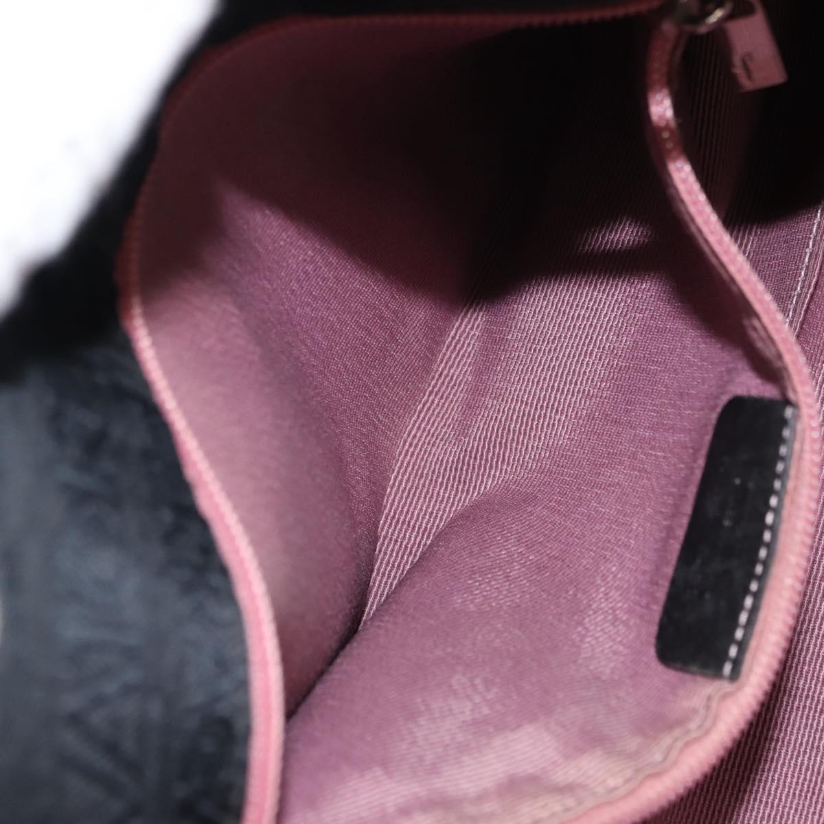 Salvatore Ferragamo Tote Bag Canvas Black Silver Auth BA7338