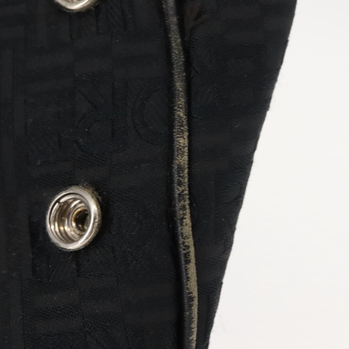 Salvatore Ferragamo Tote Bag Canvas Black Silver Auth BA7338