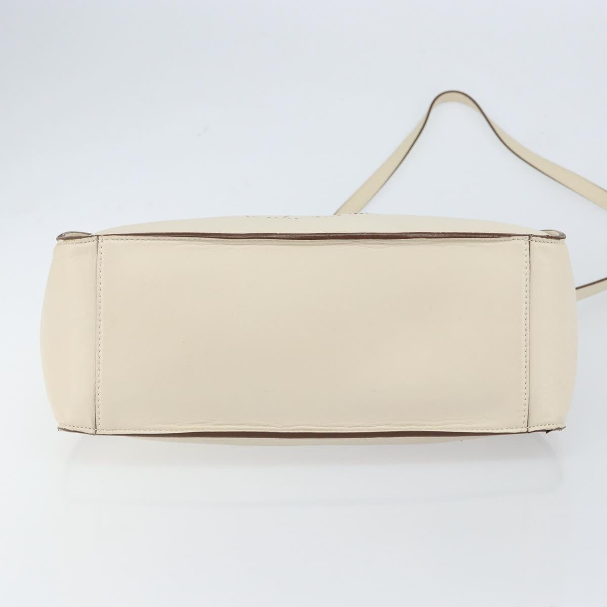 Stella MacCartney Tote Bag Polyester 2way White Gold Auth BA7342