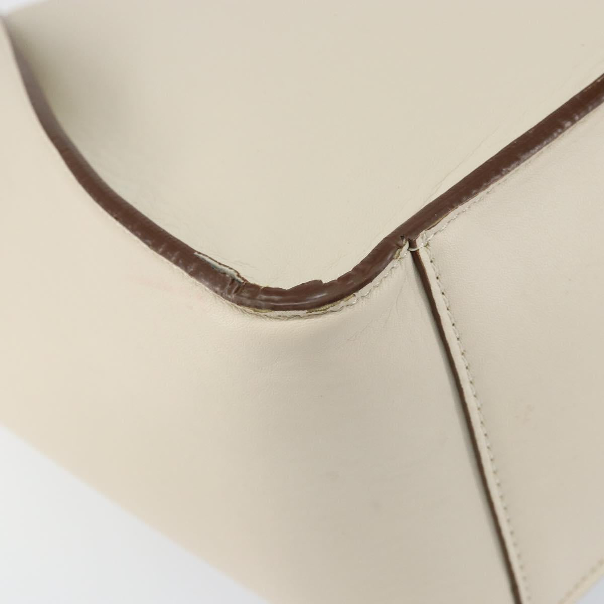 Stella MacCartney Tote Bag Polyester 2way White Gold Auth BA7342