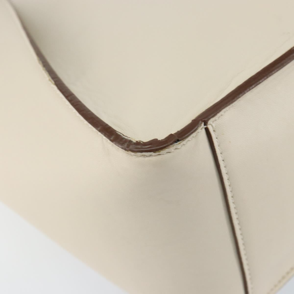 Stella MacCartney Tote Bag Polyester 2way White Gold Auth BA7342