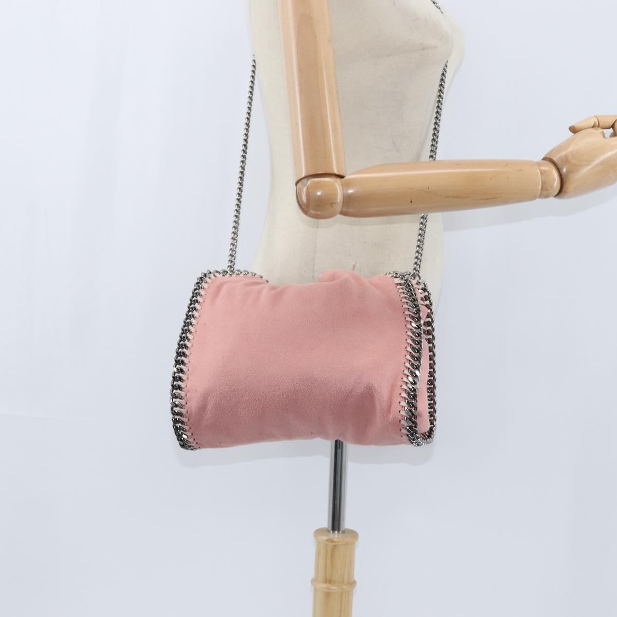 Stella MacCartney Chain Falabella Shoulder Bag polyester Pink 371223 Auth BA7344