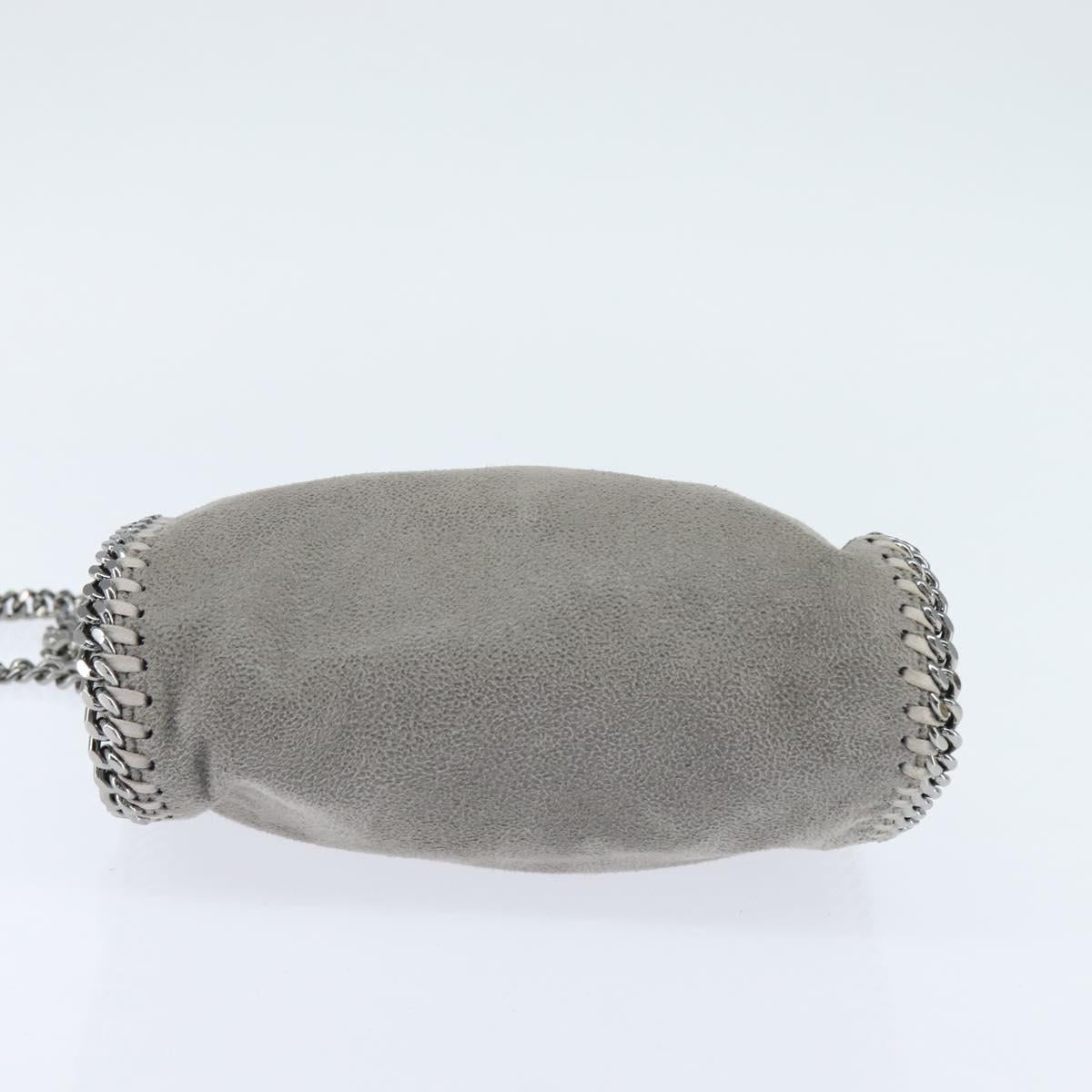 Stella MacCartney Chain Falabella Bag polyester Gray Silver 391698 Auth BA7345