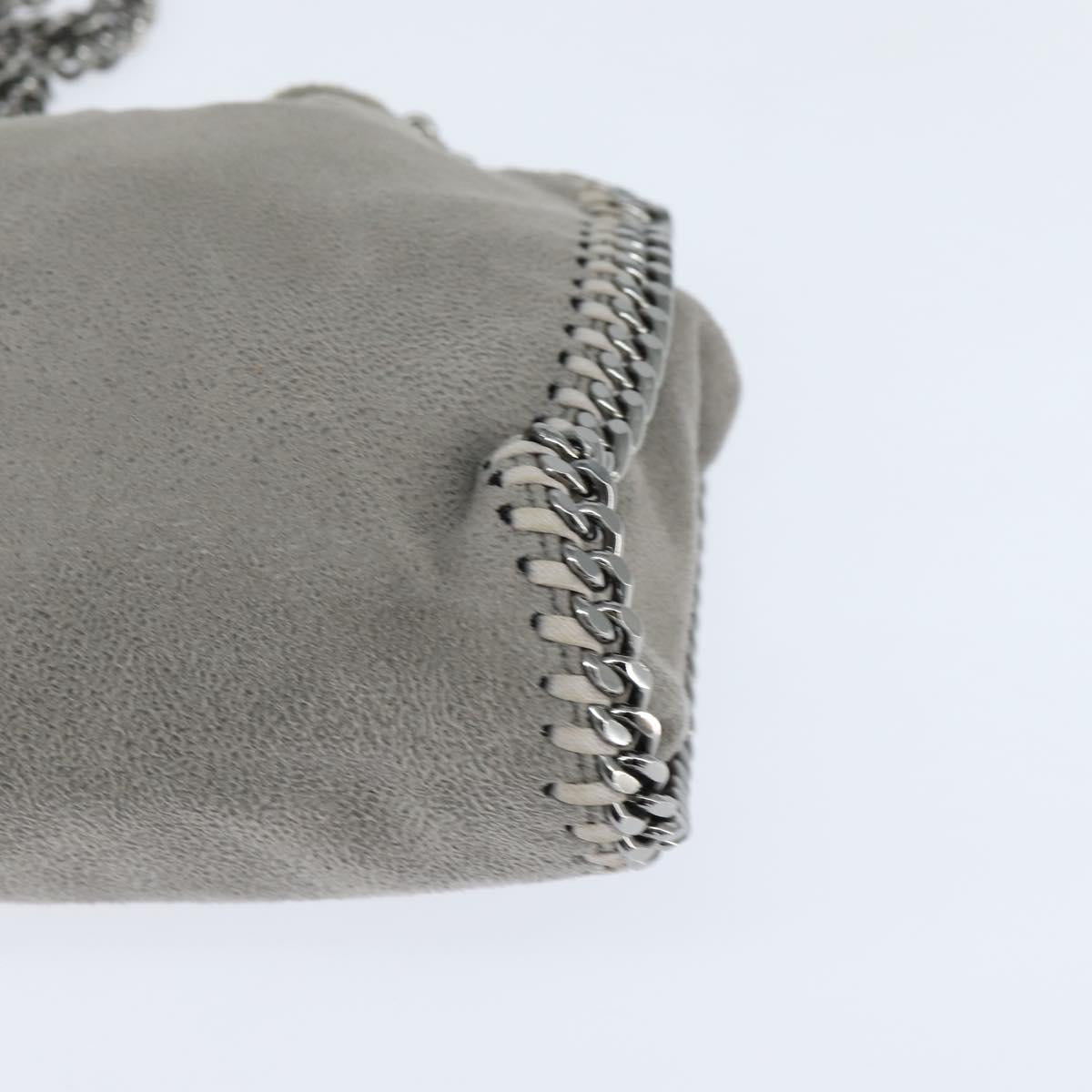 Stella MacCartney Chain Falabella Bag polyester Gray Silver 391698 Auth BA7345
