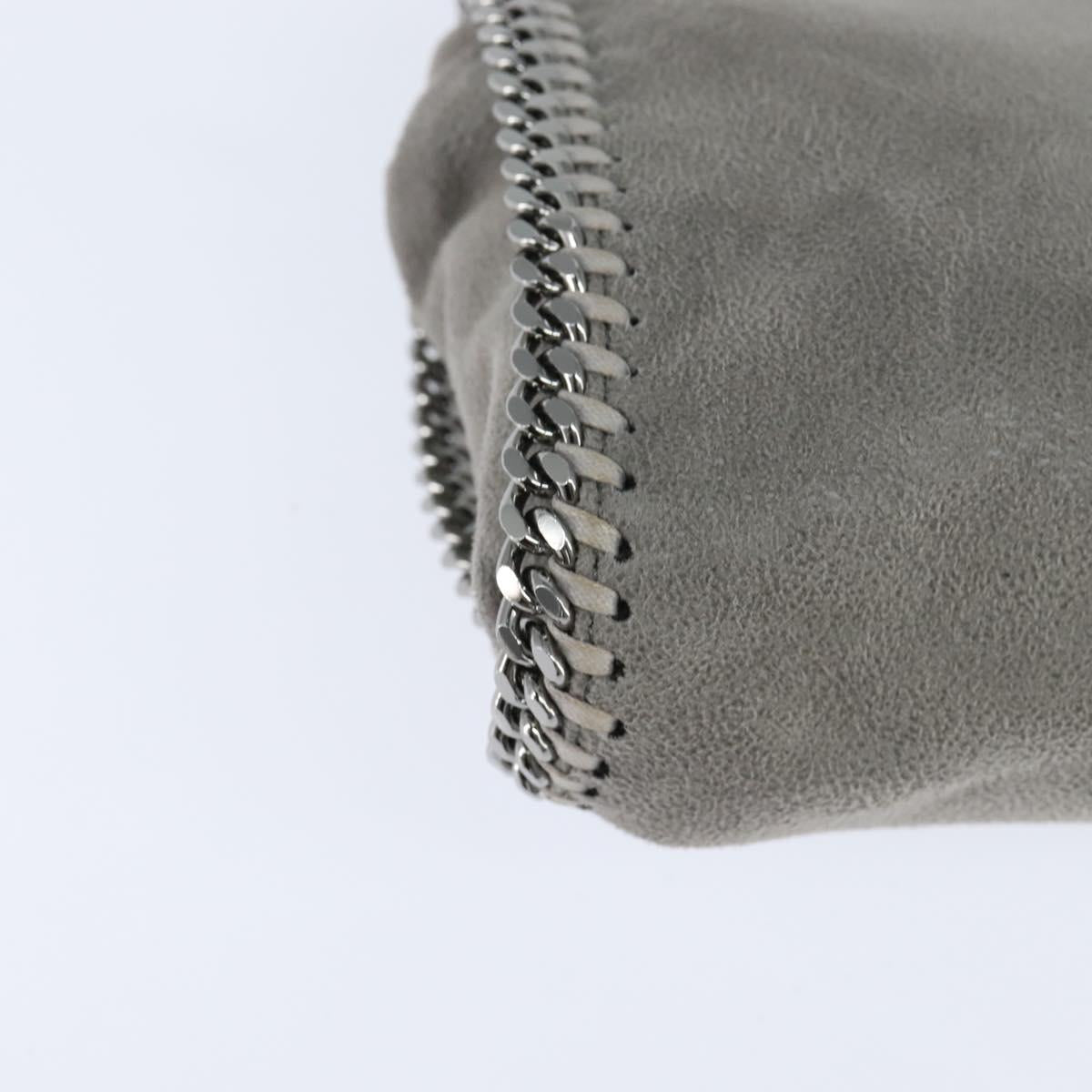 Stella MacCartney Chain Falabella Bag polyester Gray Silver 391698 Auth BA7345