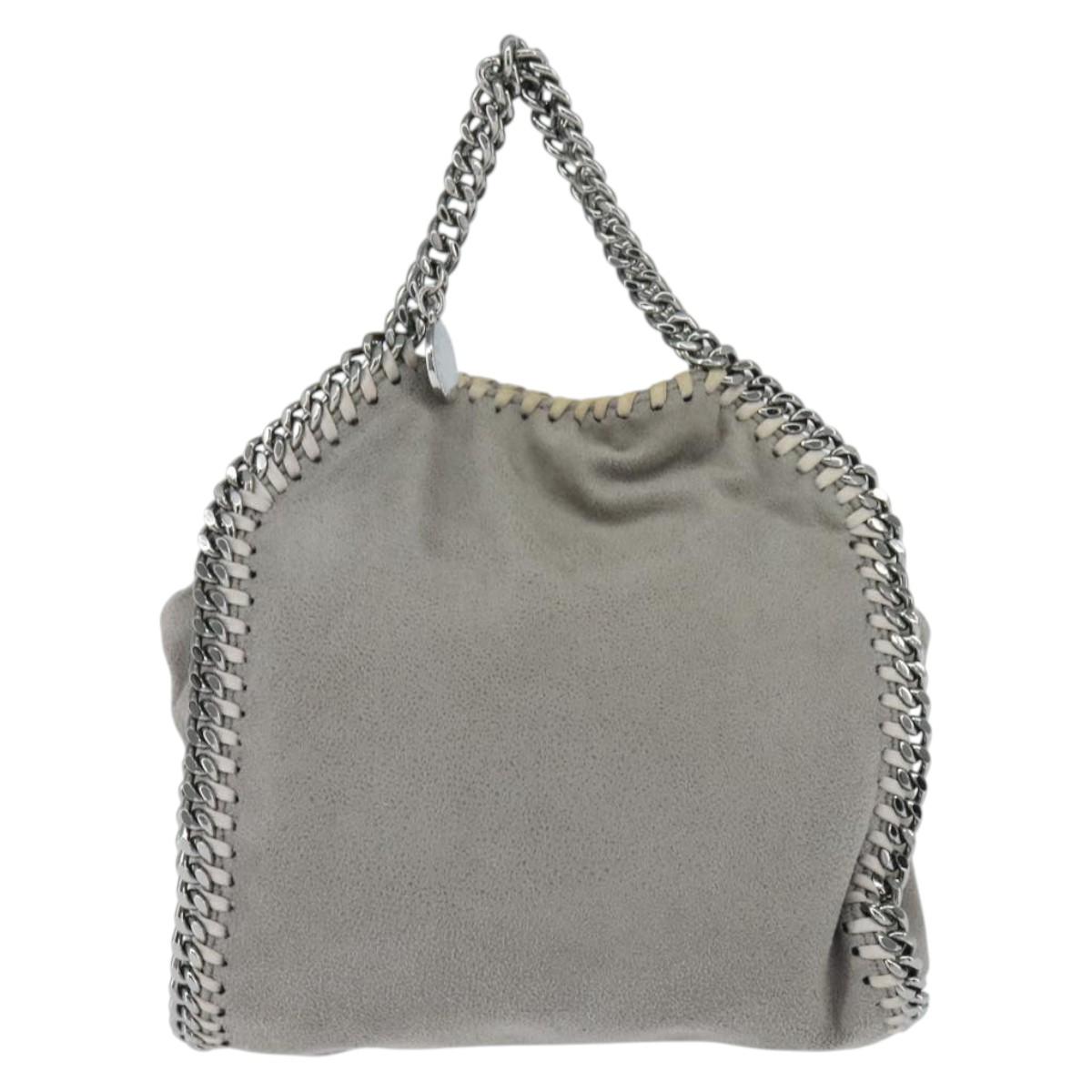 Stella MacCartney Chain Falabella Bag polyester Gray Silver 391698 Auth BA7345